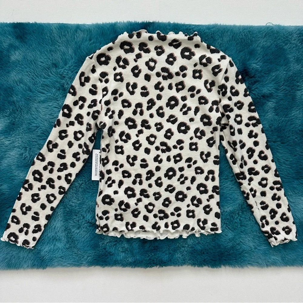 Old Navy Stylish Leopard Print Kids Top Size XS Girls